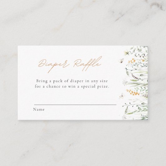 Wildflower Luier Raffle Informatiekaartje (Voorkant)