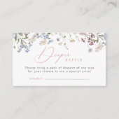 Wildflower Luier Raffle Insert Aanvraag Meisje Roz Informatiekaartje (Voorkant)