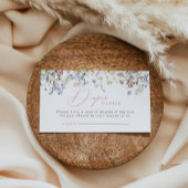 Wildflower Luier Raffle Insert Aanvraag Meisje Roz Informatiekaartje