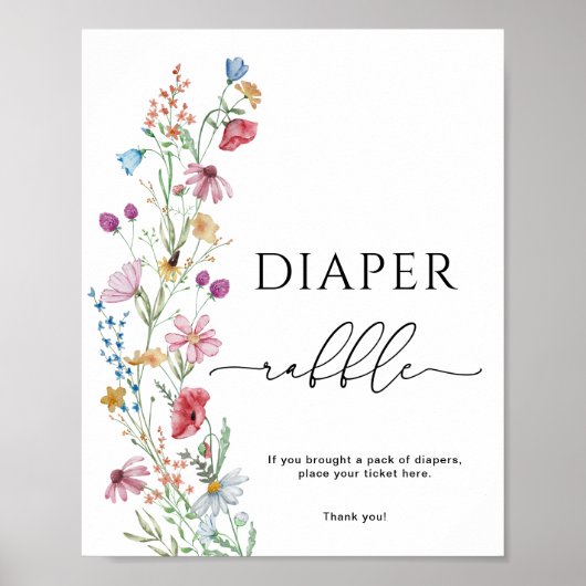 Wildflower Luier Raffle  Poster (Voorkant)