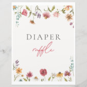 Wildflower luier Raffle teken (Voorkant)