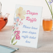 Wildflower Luier Raffle teken Reclamebord Met Voetstuk (Insitu)