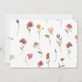 Wildflower Lunch met de bruidsdouche uitnodiging (Achterkant)
