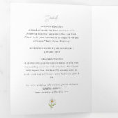 Wildflower madeliefjes bruiloft drieluik uitnodiging (Binnenzijde eerst)