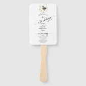 Wildflower Mallard Duck bruiloft Handwaaier (Voorkant)