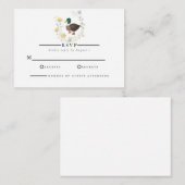 Wildflower Mallard Duck bruiloft Informatiekaartje (Voorkant / Achterkant)