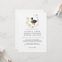 Wildflower Mallard Duck bruiloft