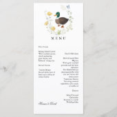 Wildflower Mallard Duck bruiloft Menu (Voorkant)