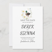 Wildflower Mallard Duck Wedding Save the Date (Voorkant)