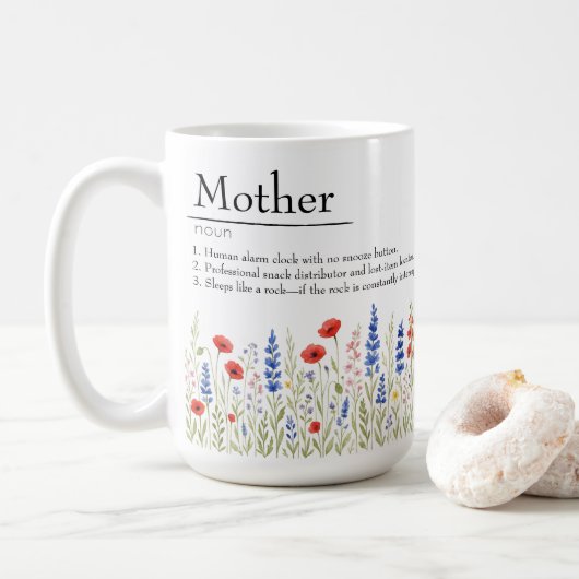 Wildflower Mama Mok – Grappig Moederdag cadeau (Met donut)