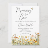 Wildflower Mama naar Bee Baby shower Kaart (Voorkant)