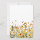 Wildflower Mama naar Bee Baby shower Kaart (Achterkant)
