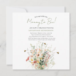 Wildflower Mama naar Bee Sprinkle Baby shower Kaart