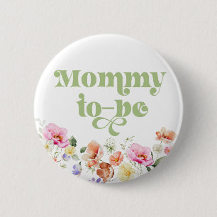 Wildflower mama om te zijn ronde button 5,7 cm