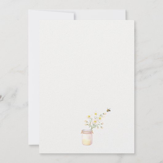 Wildflower Mama to Bee baby shower uitnodiging (Achterkant)