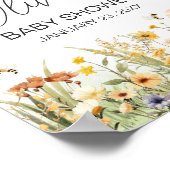 Wildflower Mama to Bee Baby shower Welkom Poster (Hoek)