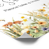 Wildflower Mama to Bee Baby's zijn zoet Poster (Hoek)