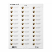 Wildflower Mand Easter Eieren Retouradres Label (Full Sheet)