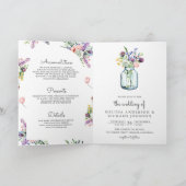 Wildflower Mason Jar All in One QR Code Wedding (Binnen)