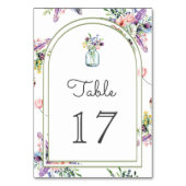Wildflower Mason Jar Arch Wedding Kaart (Voorkant)