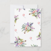 Wildflower Mason Jar Arch Wedding RSVP Kaartje (Achterkant)