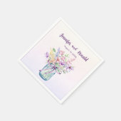 Wildflower Mason Jar bruiloft gepersonaliseerd Servet (Hoek)