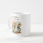Wildflower Mason Jar Coffee Mok (Voorkant links)