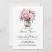 Wildflower Mason Jar Rustiek Vrijgezellenfeest Kaart (Voorkant)