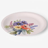 Wildflower Mason Jar Vrijgezellenfeest Papier Bord (Gekanteld)