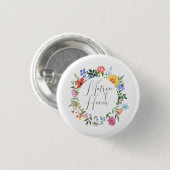 Wildflower Matron of Honor Script Wedding Ronde Button 3,2 Cm (Voorkant /achterkant)