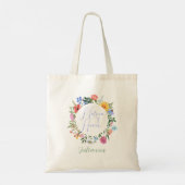Wildflower Matron of Honor Script Wedding Tote Bag (Achterkant)