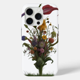 Wildflower Meadow Abstract Bloom – Apple iPhone 15 Pro Case