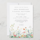 Wildflower Meadow All in One Wedding Kaart (Voorkant)