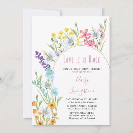 Wildflower Meadow Arch Vrijgezellenfeest Kaart (Voorkant)