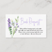 Wildflower Meadow Baby shower Boekaanvraag Informatiekaartje (Voorkant)
