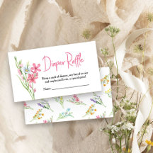 Wildflower Meadow Baby shower Luier Raffle