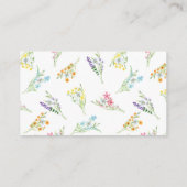 Wildflower Meadow Baby shower Luier Raffle Informatiekaartje (Achterkant)