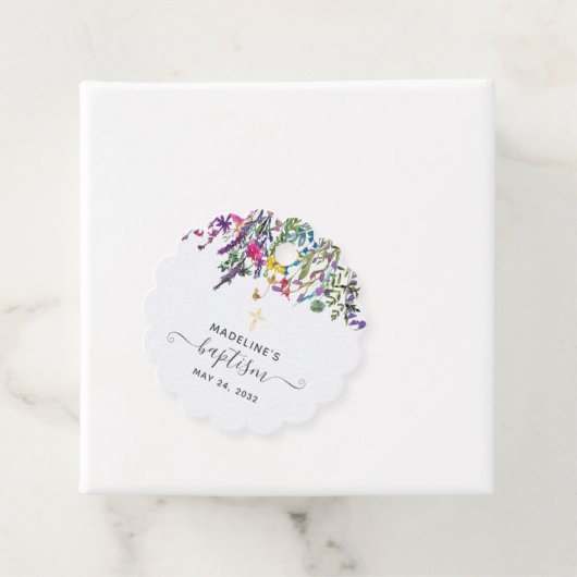 Wildflower Meadow Baptisme Bedankjes Labels (In situ)