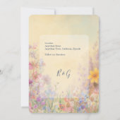 Wildflower Meadow Barn Wedding veilig de datum Kaart (Achterkant)