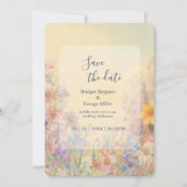 Wildflower Meadow Barn Wedding veilig de datum Kaart (Voorkant)