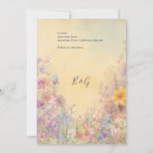 Wildflower Meadow Barn Wedding veilig de datum Kaart (Achterkant)