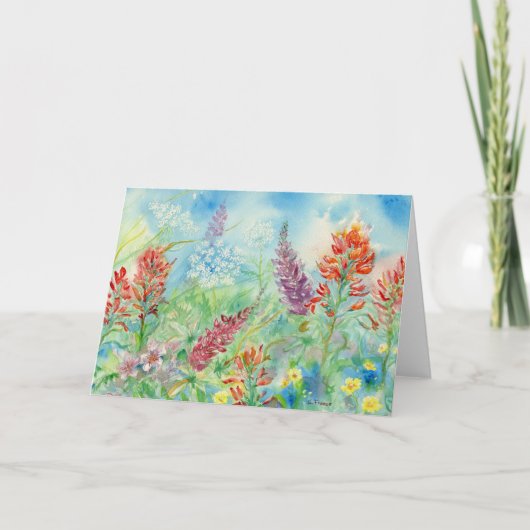 Wildflower Meadow Blank Notecard Bedankkaart (Voorkant)
