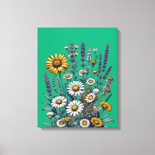 Wildflower Meadow Bliss Canvas Afdruk (Voorkant)