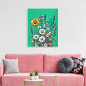 Wildflower Meadow Bliss Canvas Afdruk (Insitu (Woonkamer))