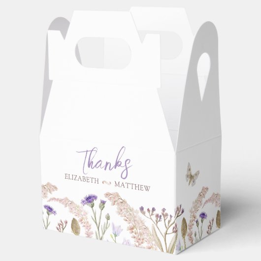 Wildflower Meadow Bloemen waterverf herfst bruilof Bedankdoosjes (Geopend)