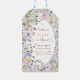 Wildflower Meadow Boho Arch Elegant Bloemen Baby Cadeaulabel