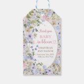 Wildflower Meadow Boho Arch Elegant Bloemen Baby Cadeaulabel (Achterkant)