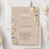 Wildflower Meadow Boho baby shower uitnodiging