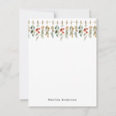 Wildflower Meadow Bow Kleurrijke Naam Persoonlijk Notitiekaartje (Voorkant)