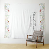 Wildflower Meadow Bruiloft Achtergrond Wandkleed (In Situ (horizontaal))